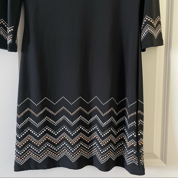 WHBM Black Jersey Knit Shift Dress XS - Picture 4 of 7